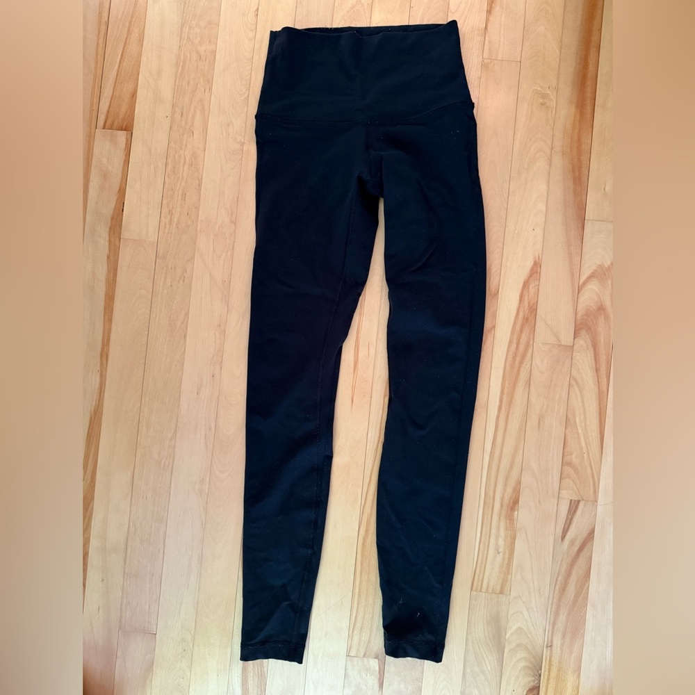 Lululemon Wunder Under Black High-Waisted Leggings (full length)